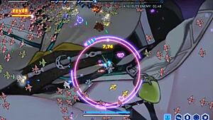 Check out giant naked space waifu in hentai game!