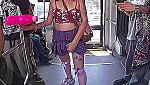 i put on skirt and thong seeking dick on metrobus
