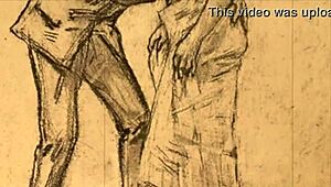 vintage hentai drawings come alive with steamy scenes