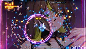 Check out giant naked space waifu in hentai game!