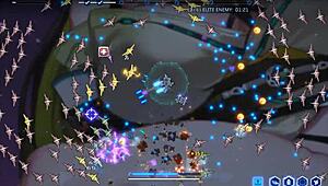 Check out giant naked space waifu in hentai game!