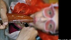 hey, sissy mariona itzel lunática sucking huge dildos like a pro