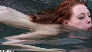 Misha Lowe Teases by the Pool, Hiding Big Tits or Showing Off?