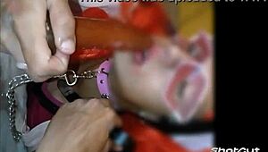 hey, sissy mariona itzel lunática sucking huge dildos like a pro