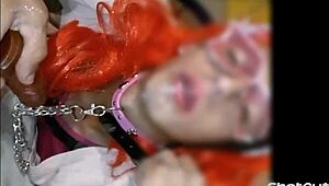 hey, sissy mariona itzel lunática sucking huge dildos like a pro