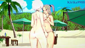 i'm watching imu and miyabi in intense lesbian futanari sex, feels so hot