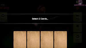 X roulette ends with huge tits and wild cumshot action