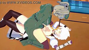 i'm watching imu and miyabi in intense lesbian futanari sex, feels so hot