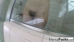 Marica Hase, Japanese star, films a steamy solo session