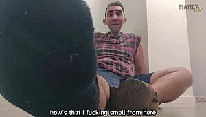 i seduced my stepdads twin, that rugged macho man, with my feet!