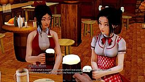Harem hotel 174 features anime-style adventures in a game setting