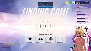 Vtuber Lewdneko plays Overwatch and gets spanked in part 2