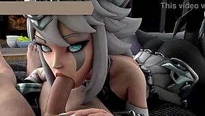 Tittar sexiga tjejer hårt knullade i 3D så kåt