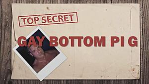 gay bottom pig explores wild toys in solo study session