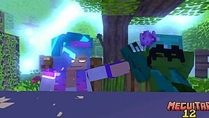 Old Video Reunion Turns Wild with MINECRAFT PORN Action