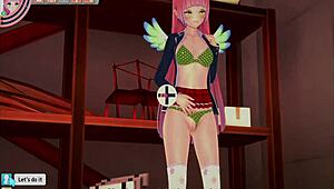 Pink Hair Girl Experiences First Time in 3D Cartoon