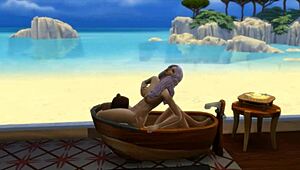 Hey, check out Seraphina getting wild with the neighbor in Sims 4!