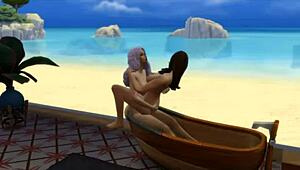 Hey, check out Seraphina getting wild with the neighbor in Sims 4!