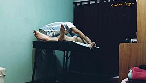 Ever tried a massage with a happy ending like this? 😏 It's part 1 and 2 with amateur gay blowjob action.