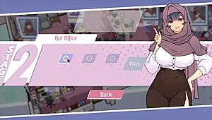 my boss teasin me with massive tits in hentai game