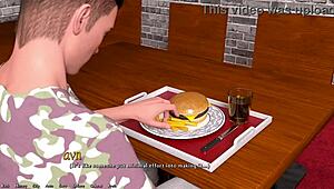 Helping the hot redhead president in 3D cartoon game Being a Dik 06