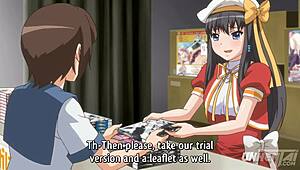 Hentai sneak! Fingering step-sis in public, so risky! 😈