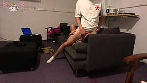 Stepsiblings Fuck Hard During Disney Movie Family Bonding