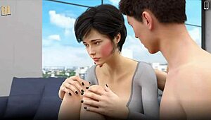 University of Problems 38: Busty Brunette in 3D Cartoon Shows Big Ass and Tits