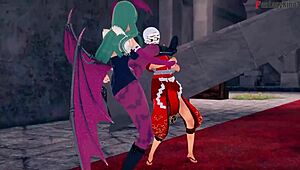 Morrigan Hates At First Then Fucks Hard In Halloween Special On Sheer FantasyKing3