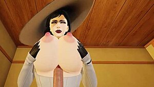 Леди Димитреску выслеживает тебя в крутом 4K 60fps 3D хентай игре с нецензурными ультра настройками