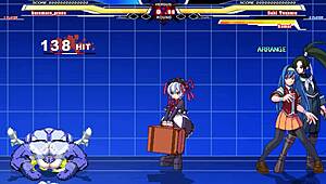 kuromaru battles arcana heart in an epic showdown