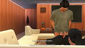 after the ball game, naughty athletic girl in 3d hentai sex.