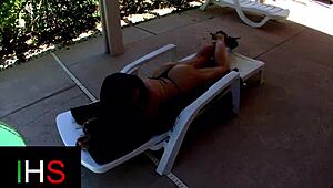 Beautiful brunette in lingerie gets interracial cock, squirting and cum in mouth after cunilingus