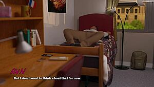 Horny Busty Redhead Roommate Stars in 3D Porn Game at College Dorm