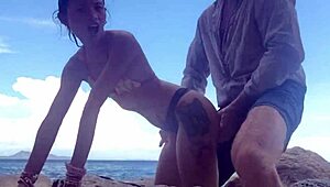 Teen with tattoos rides old hairy monster cock in freaky nature weekend. Nothing beats this petite tight body clash!