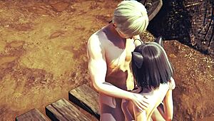 hentai uncensored 3d kitty gets boobjob and creampie hard