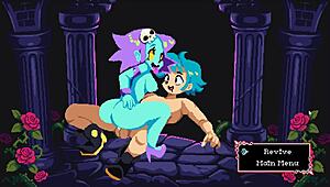 narrative-neutral: flip witch pixel hentai game episode 10 features a femdom ghost riding scene in cute 3d outfit