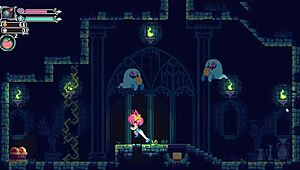 narrative-neutral: flip witch pixel hentai game episode 10 features a femdom ghost riding scene in cute 3d outfit