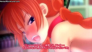 Gadis Anime Rambut Merah Horny Panas Memeknya Dientot