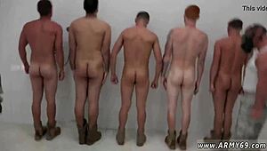 nipple play in military gay hazing with shower and raw fucking