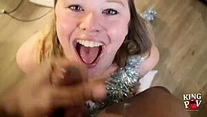 Wanna join in? I’m face fucking Santa’s little whore this Christmas!