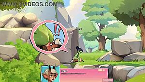 Horny Young Female Orc Sits on Lucky Boy’s Face!