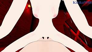 Neferpitou and Shizuku Murasaki have intense sex.