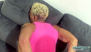 Tanned Emo Guy in Panties Gets Ass Fucked by Us and Leaves with Cum on Face