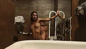 I caught this boy in the bar toilet and filmed our wild moment