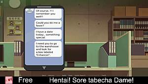 Playing erotic hentai game with anime characters