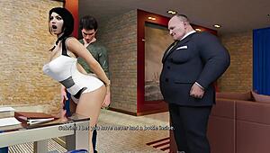 anna’s wild ride in 3d hentai with jeremy boss blowjob