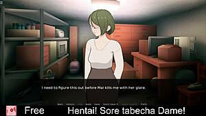 Playing erotic hentai game with anime characters