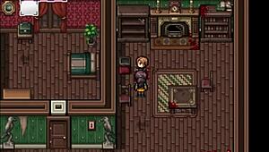 Watching a porno with a busty milf in wild hentai zombie retreat game part 5.