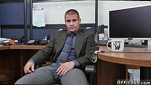 Hardcore gay action with a tough manager! Can anyone satisfy this stud?
